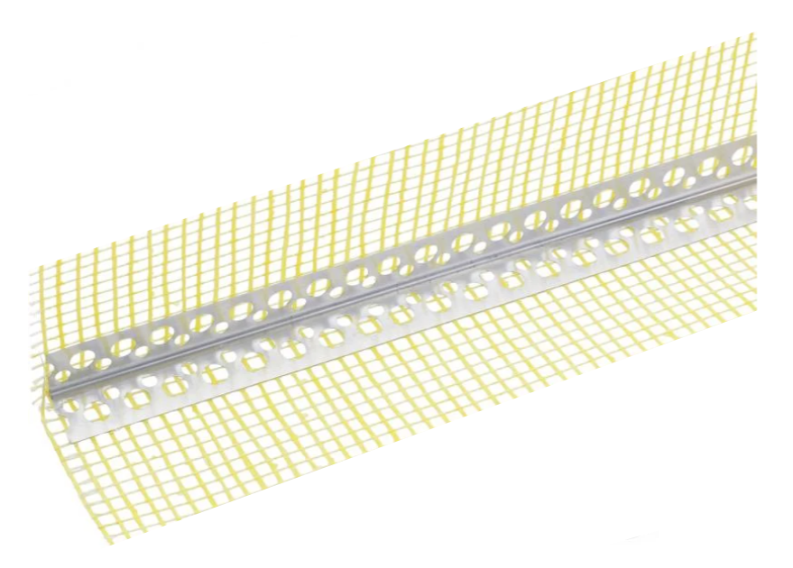 Кутник штукатурний перфорований 30х30мм, 2.5м, алюміній, арм.сітка